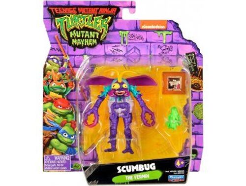 Coffret Tortues Ninja : Scumbug + Accessoires - Figurine 12 Cm - Turtle - Set Personnage Tmnt + 1 Carte Tigre - Nouveauté