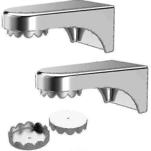 Porte-savon magnétique de 2 pièces, porte-savon magnétique en acier inoxydable, porte-savon mural avec 4 couvercles pour lavabo d'évier, salle de bain de cuisine