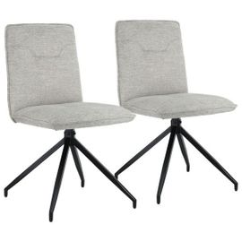 Lot de 2 chaises en tissu beige AREN