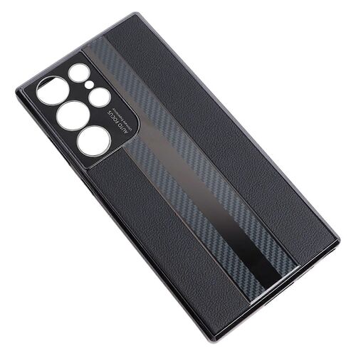 Coque pour Samsung Galaxy Silicone Cuir Antichoc Protection Complète Du Corps Mince Housse De Téléphone Portable Pour Voyage Usage Quotidien Noir Pour S23 Ultra