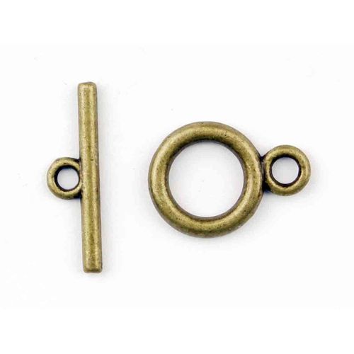 Fermoir Toggle Boutonnière 13 Mm Laiton 5 Pièces