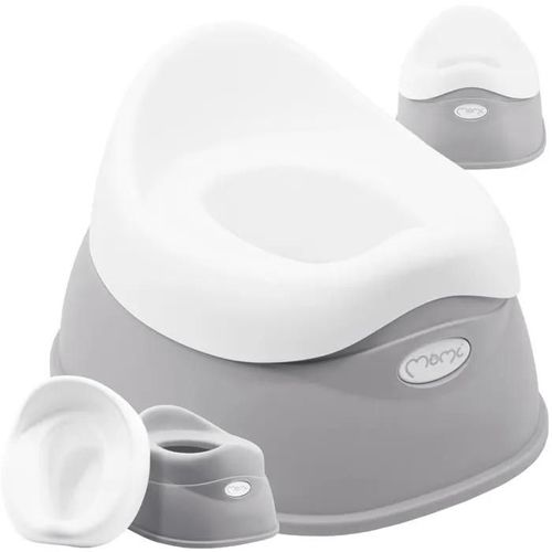 Momi Dito ¿ Pot Bébé Avec Insert Amovible ¿ Ergonomique, Compact, Antidérapant ¿ Dès 12 Mois ¿ Gris