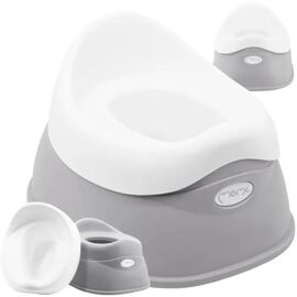 Momi Dito - Pot Bébé Ergonomique Avec Dossier - Insert Amovible - Base Antidérapante - Compact Et Léger - Dès 12 Mois - Gris