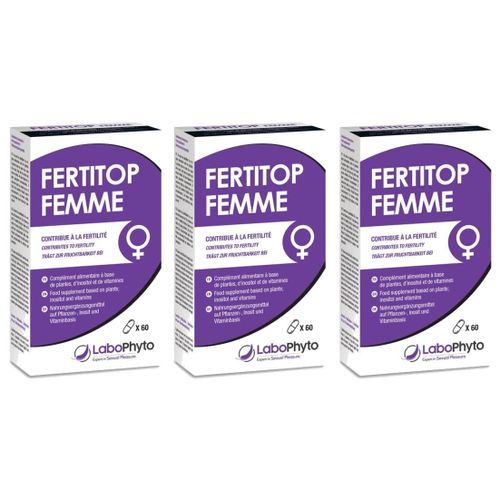 Labophyto Lot De 3 Cures Fertilité Fertitop Femme - 60 Gélules 