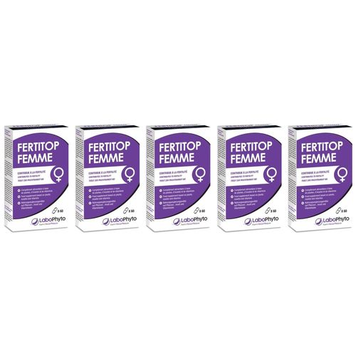 Labophyto Lot De 5 Cures Fertilité Fertitop Femme - 60 Gélules 