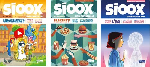 3 Sioox, L'info Pour Les Ados (Loire-Atlantique). N°2 (Mai 2018): Réseaux Sociaux Vrais Ou Faux Amis?; N°4 (Janvier 2019): Le Sucre Pourquoi C'est Si Bon?; N° 18 (Septembre 2023): Rencontre Avec L'ia