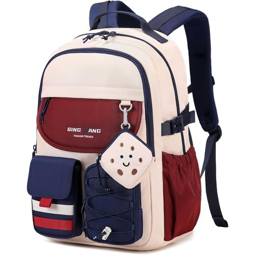 Cartable Fille Primaire, 20 Litres Sac Ecole Fille Cartable Kawaii Avec Porte-Monnaie, Léger Sac A Dos College Fille Sacs Scolaires Pour Enfants De 8 À 14 Ans