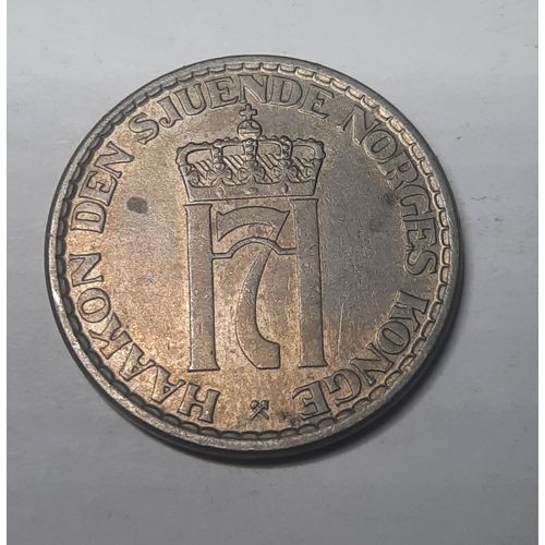 1 Krone Norvège Le Monogramme D'haakon Vii 1954 Ng_15