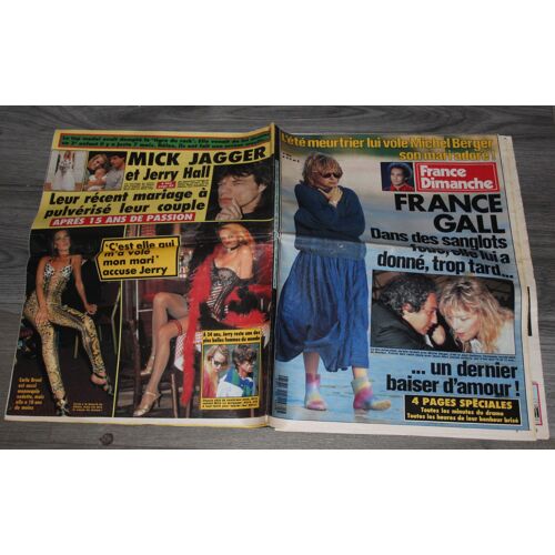 Fd Michel Berger France Gall 4p/ Patrick Sebastien 1p/ Mac Gyver & Katarina Witt 1/2p/ Richard Anthony 1p/Sharon Stone 1p/Cecile Novak 1p/Francis Perrin 1/2p/ Michelle Pfeiffer 3p/ Marcy Walker 1/2p/