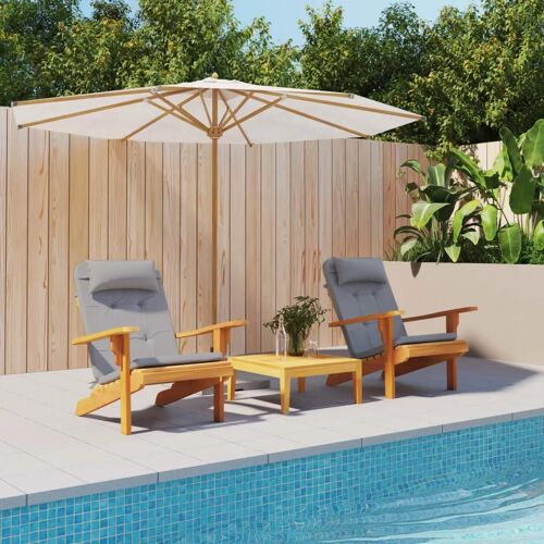 Coussins De Chaise Adirondack Lot De 2 Gris Tissu Oxford