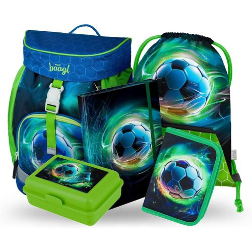 Cartable Garçons À Partir De La 1ère Classe, Airy Sac D'école Ensemble De 5 Pièces, Sac À Dos D'école Primaire Pour Enfants, Cartable Pour L'école, Ballon De Football