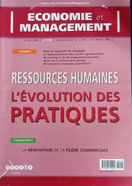 Economie Et Management - Ressources Humaines, L'Évolution Des Pratiques