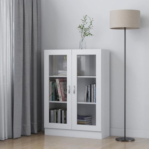 Armoire À Vitrine Blanc 82,5x30,5x115 Cm Aggloméré - Vidaxl