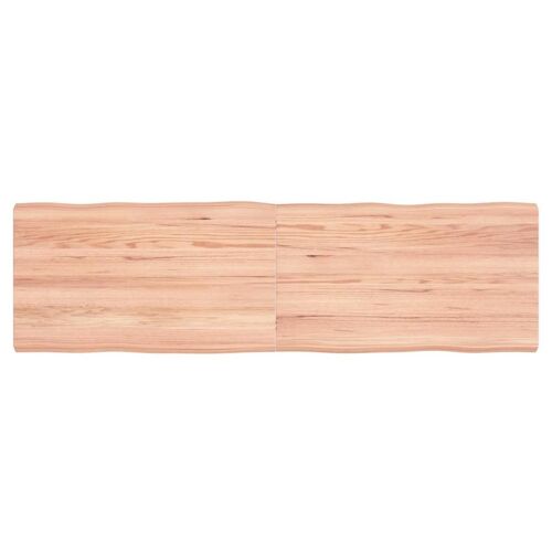vidaXL Dessus de table bois massif traité bordure assortie