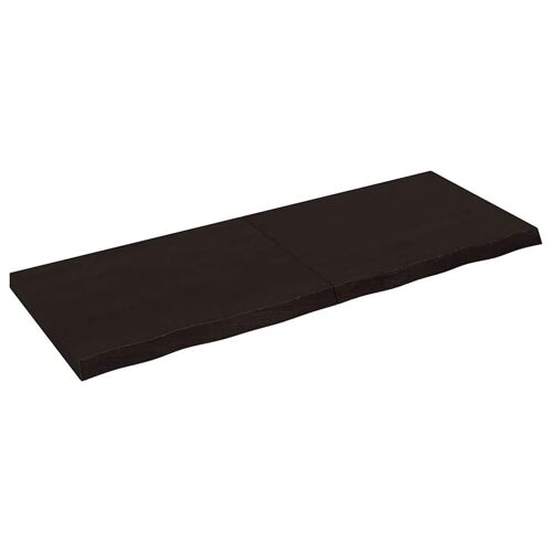 vidaXL Étagère murale marron foncé bois chêne massif traité