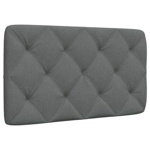vidaXL Coussin de tête de lit gris foncé 80 cm tissu