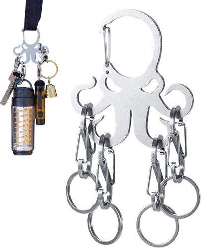 Porte-Clés Pieuvre | Porte-Clés Pieuvre | Pendentif Animal En Acier Inoxydable, Bijou De Sac Amusant Pour Sac À Dos, Pochette Surprise