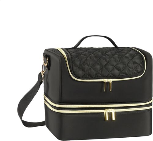 Étui de rangement pour vernis à ongles, sac de rangement pour vernis à ongles, sac de rangement pour accessoires pour ongles, support de vernis à ongles portable, organisateur de cosmétiques pour lampe à ongles, noir, voir la description, voir