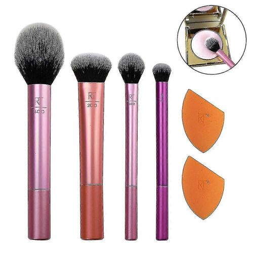 Ensemble De Pinceaux De Maquillage Avec Mélangeur Éponge Pour Fard À Paupières, Fond De Teint, Blush Et Correcteur, Plusieurs Pinceaux 