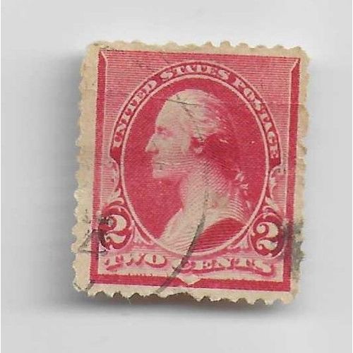 Rare George Washington 2 Cent Stamp U.S. Postage Red