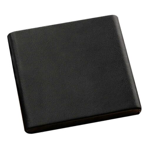 Cowhide Cigar-ette Boxes Vertical Flip Leather Wallet Case Noir