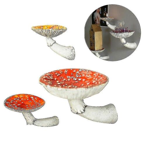 Champignon Étagère Suspendue Murale Résine Rack Maison Décors Flottants-13cm-