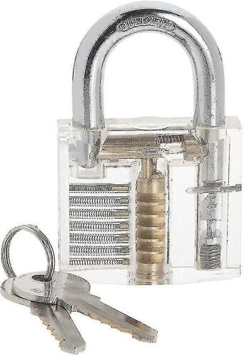 (2pcs) cadenas transparent, serrure d'entraînement 50mm interne professionnel Cut Practice View Cadenas Clé Serrurier Formation Skill Picks
