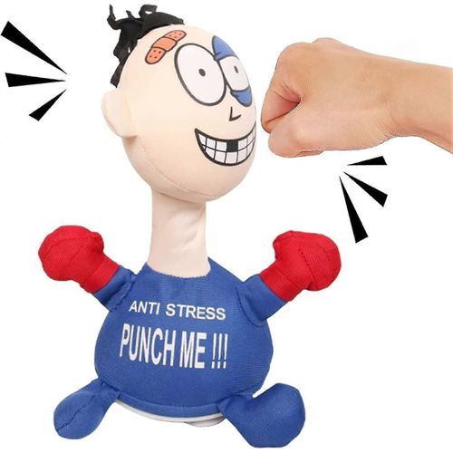 Funny Punch Me Screaming Doll, Anti-stress Punch Me Doll, Boxing Toy Creative Vent Screaming Doll, Desktop Interactive Toys With Sound Punching Bag St