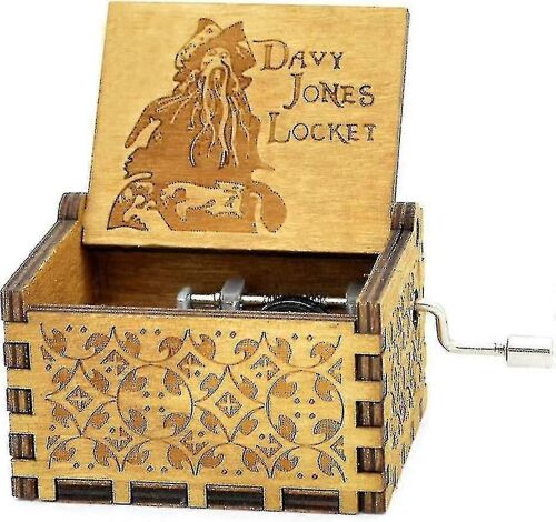 Caraïbes Davy Jones Boîte À Musique Manivelle À Main Boîte À Musique En Bois Antique Davy Jones Médaillon Boîte À Musique Pour La Collection De Décoration De La Maison