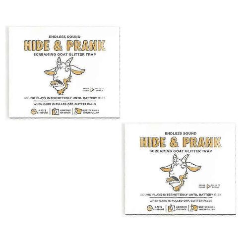 2Pcs Intermittent Goat Glitter Trap Prank Goat Glitter Trap - 8 heures de bêlement intermittent de chèvre