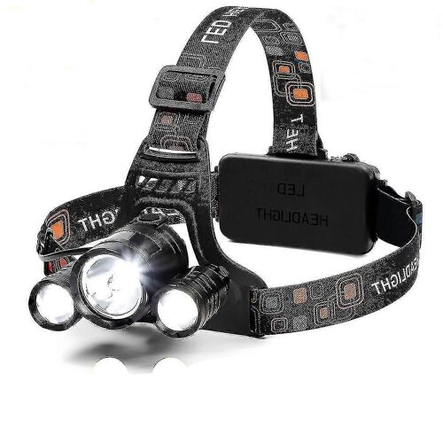 Lampe Frontale À Led 6000 Lumen Lampe De Poche, 4 Modes De Lumière, Lampe Frontale Rechargeable 18650, Lumière De Casque Étanche, Lumières De Tête Brillantes En Cours D'exécution, Chasse Ou Cam
