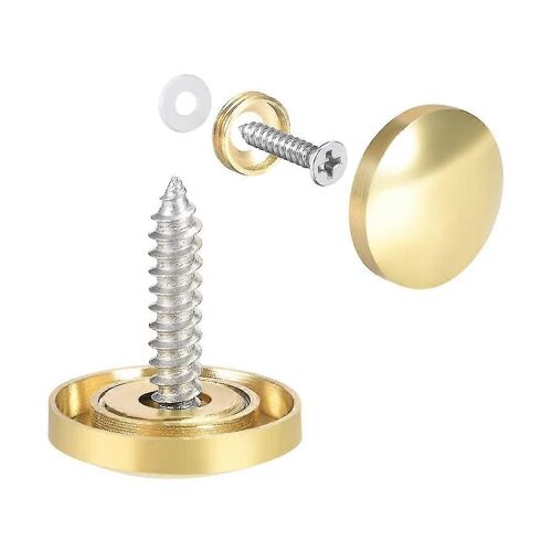 Miroir Vis Décoratives Caps Couvercle Nailles Or 18mm 4pcs