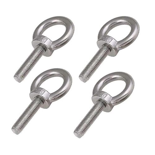 4 pièces M10 Boulons à ?il, 304 Boulons à ?il en acier inoxydable Anneau en forme de boulons à ?il Filetage mâle Boulon à anneau Boulon à anneau soudé fermé, pour le levage à vie (dp)