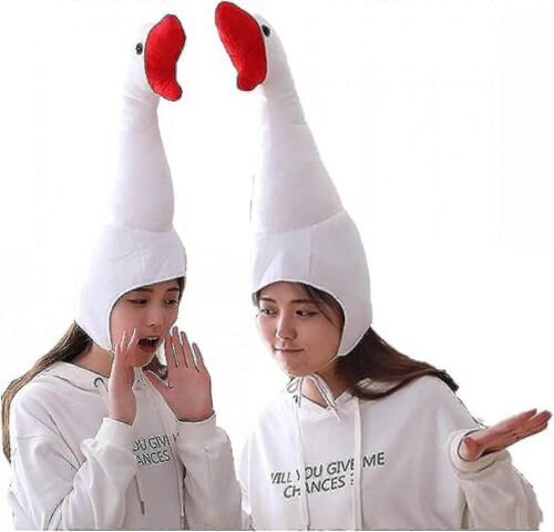 Chapeau D'oie Costume Cosplay Blanc Halloween Pâques Fête De Noël Cadeau D'anniversaire