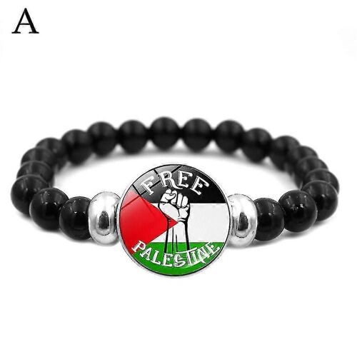Unisexe Palestine Verre Bracelet Drapeau National Bracelet Chypre Egypte Bracelets-Xx