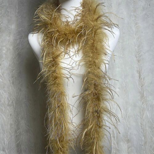 2m Qualité Moelleux Plumes D'autruche Boas 1ply Carnaval Vêtements Couture Accessoires Robe De Mariée Plume Écharpe Artisanat Décoratif