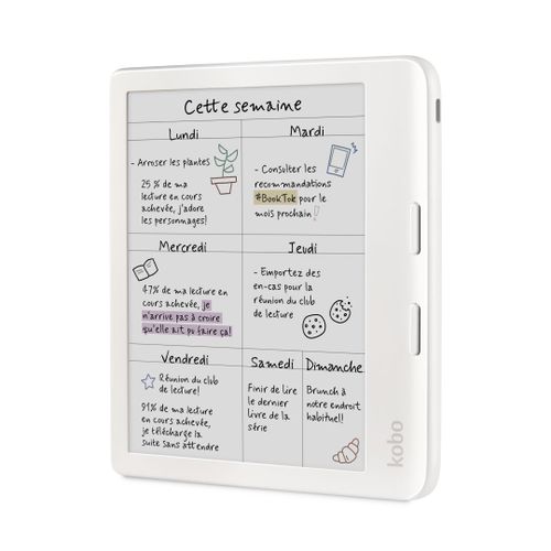Liseuse eBook Kobo Libra Colour 32 Go 7 pouces Blanc