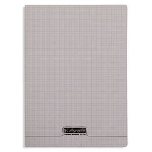 Cahier - A4 (21x29,7cm) - Petits Carreaux - 96 Pages - Polypro - Gris