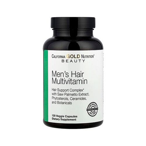 California Gold Nutrition, Beauty, Multivitamines Capillaires Pour Hommes, 120 Capsules Végétales 
