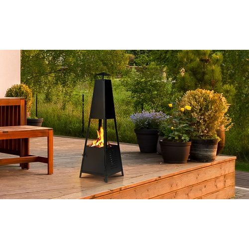 Brasero Pyramide Maya Noir