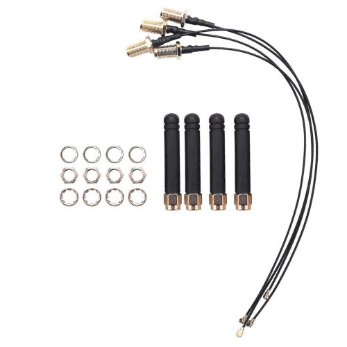 4pcs pour antenne Lora 868-915mhz, u.fl Ipex To Sma Connecteur Pigtail Antenne 3dbi pour Wifi Esp32 Lor
