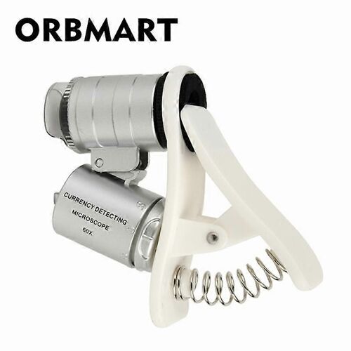 Clip Universel Led Lumière 60x Pocket Microscope Loupe Macro Téléphone Objectif Pour Iphone Samsung Htc Lg Xiaomi Meizu