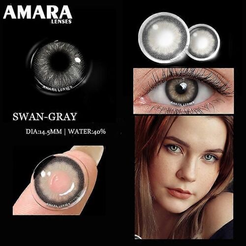 1paire De Lentilles De Contact Naturelles Grises Pour La Couleur Des Yeux Soft Beauty Lentilles De Contact Eye Cosmetic Color Gray Lens Maquillage Des Yeux 