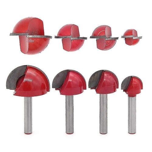 4pcs 6mm Tige Routeur Boîte de Noyau Bits Cnc Fraise à rainure ronde 16mm / 22mm / 25mm / 32mm-QH