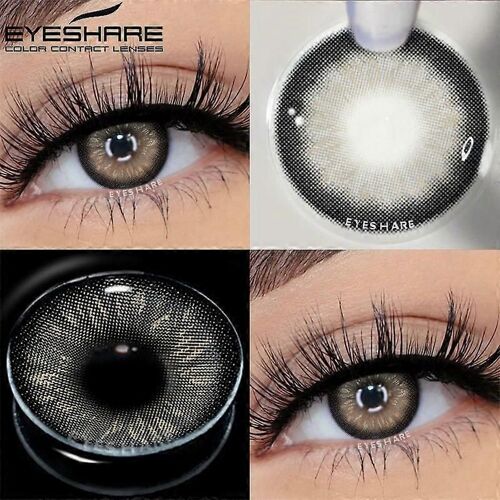 2pcs Lentilles De Couleur Naturelle Lentilles De Contact De Couleur Pour Les Yeux Lentilles De Contact Grises Lentilles De Mode Lentille De Contact Bleue Lentille Verte