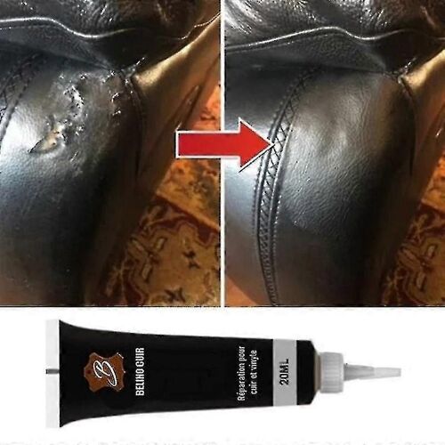 20ml Kit D'entretien De Voiture Cuir Liquide Rénovation De Peau Outil De Réparation Siège Automatique Canapé Manteaux Trous Rayures Fissures Restauration Noir Pour Voiture