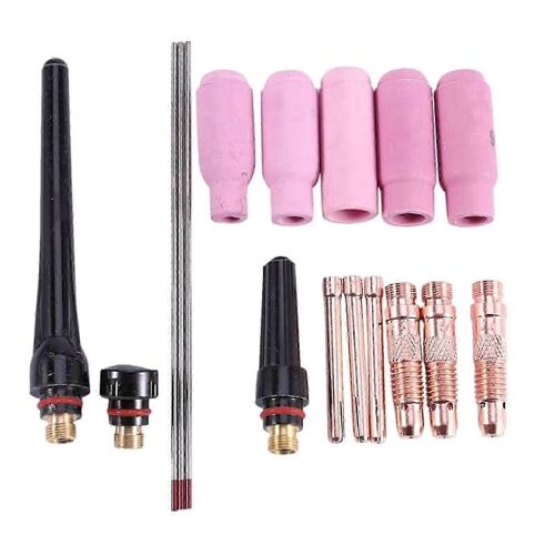 Kit d'accessoires de soudage de 17 pièces 17 Pcs Buse de soudage Tig Welder Contact Tip