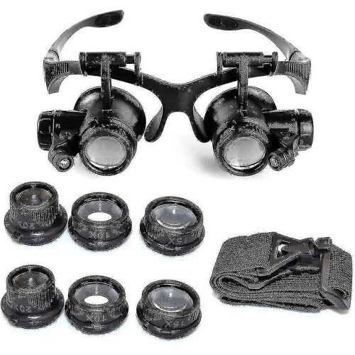10x 15x 20x 25x Grossissement, Loupe Réglable De Lumière Menée Pour Les Horlogers Bijoutiers