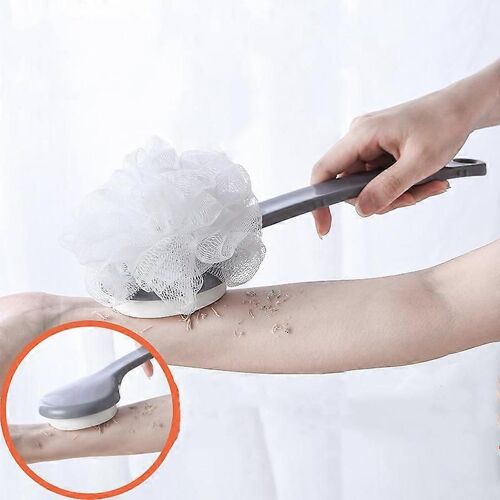 Applicateur De Lotion De 30 Cm De Long Avec Poignée Pour Le Dos, Les Jambes, Brosse De Bain Double Face À Poignée Longue Brosse À Récurer À Domicile 