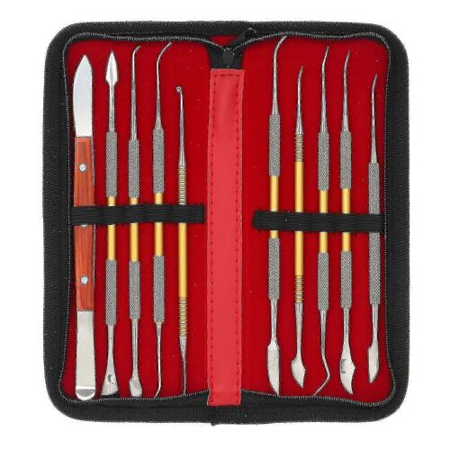 10pcs Dentaire En Acier Inoxydable Cire Sculpture Outil Set Dentiste Sculpture Couteau